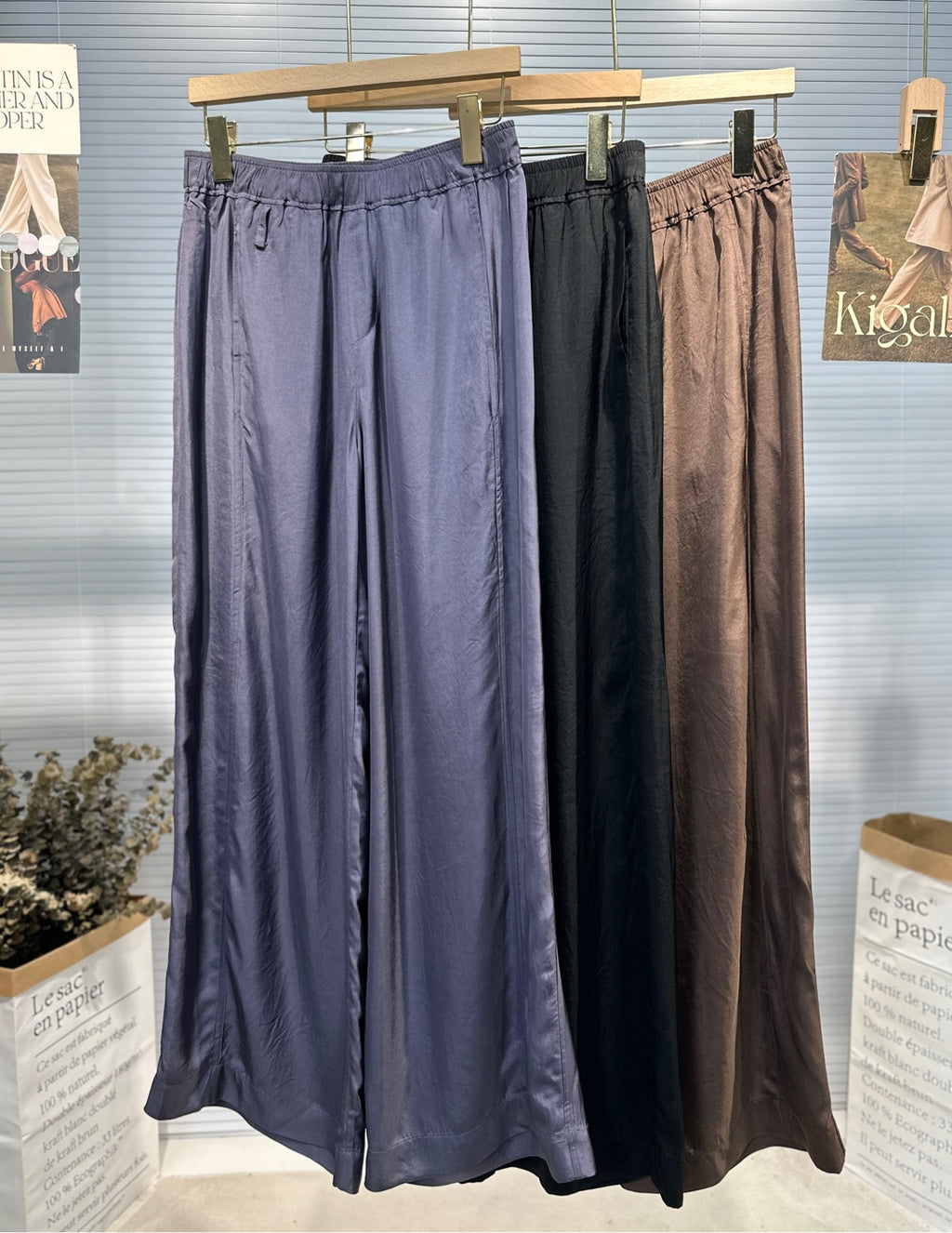 Soft Drape Acetate Trousers”