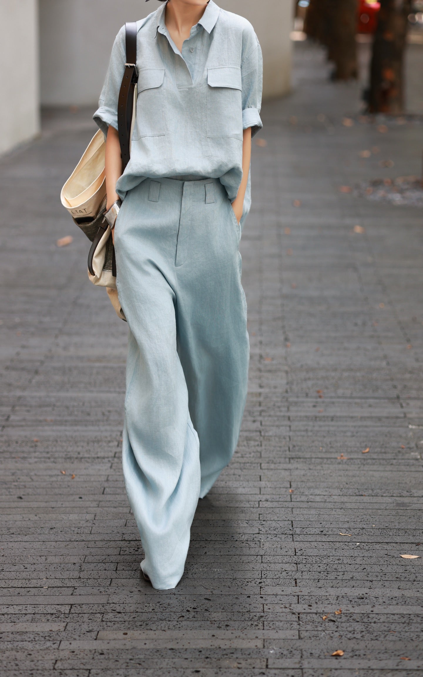 Plant-Dyed Pure Linen Shirt