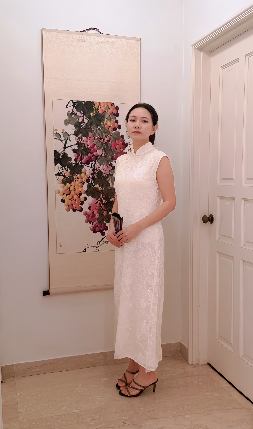 Pure Silk Cheongsam with Hand Embroidery