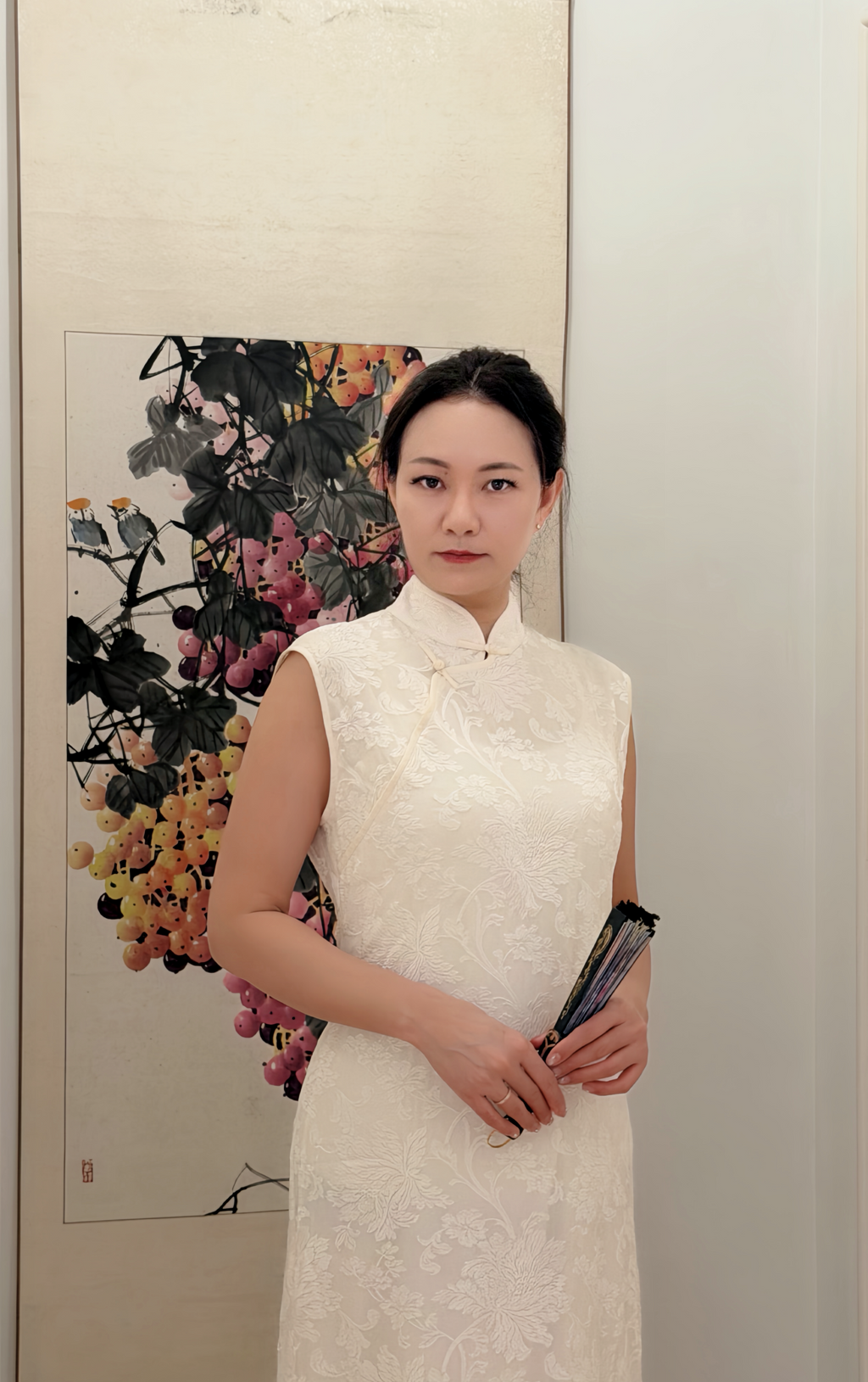 Pure Silk Cheongsam with Hand Embroidery