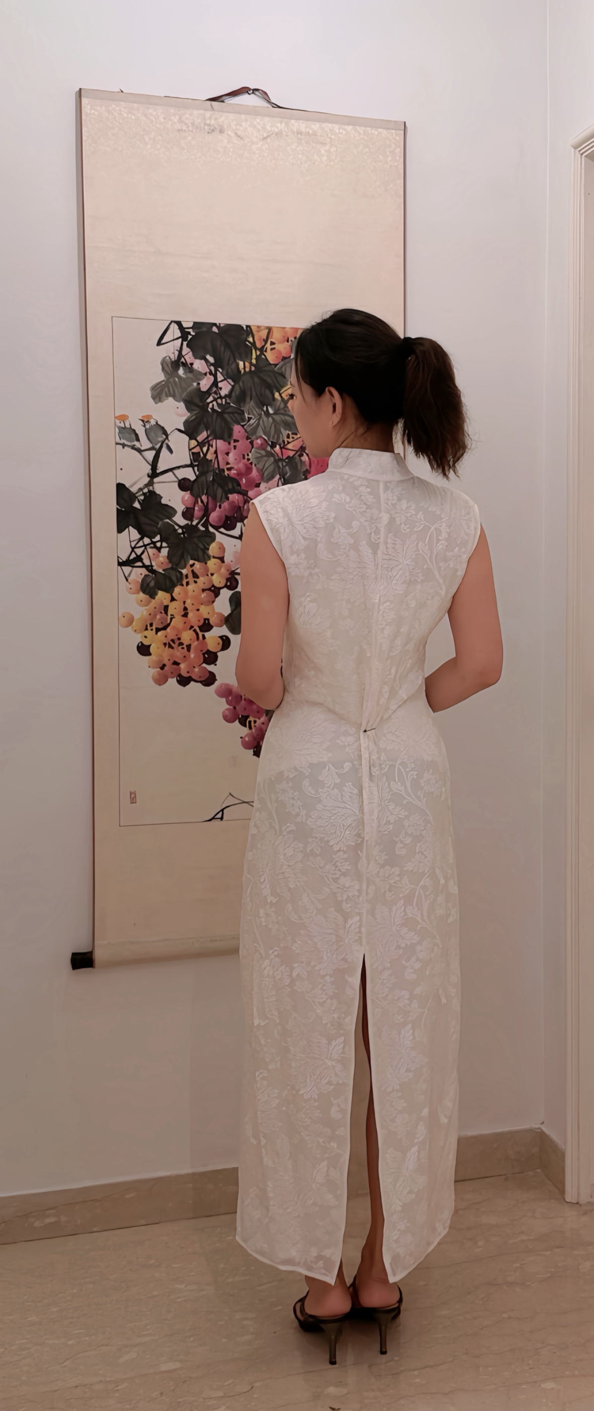 Pure Silk Cheongsam with Hand Embroidery